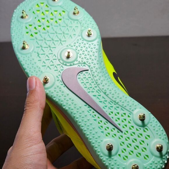 Nike High Jump HJ Elite Track Spikes Shoes Volt Mint Black Women's 6.5 DR992-700 - Picture 11 of 16